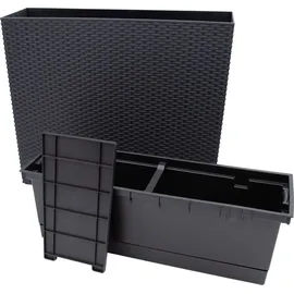 Spetebo Pflanzkasten 57 x 49 x 49 cm Anthrazit