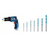 Bosch Professional 12V System Akku Trockenbauschrauber GTB 12V-11 (ohne Akkus und Ladegerät, im Karton) + 7x Expert CYL-9 MultiConstruction Bohrer Set (für Beton, Ø 4-12 mm, Zubehör)