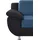 TRENDMANUFAKTUR 2-Sitzer "Rondo 3, mit extrabreiten Armlehnen für mehr Sitzkomfort", schwarz (schwarz, petrol), B:178cm H:85cm T:94cm, Kunstleder SOFTLUX / Struktur (77% Polyester; 23% Polyacryl);Luxus-Microfaser ALCAZAR (100% Polyester) / Feinstruktur (100% Polyester),