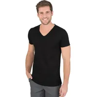 Trigema Herren V-Shirt Slim Fit«, (1 tlg.), schwarz