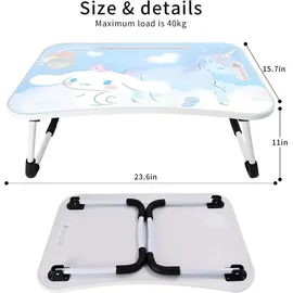 luxuskollektion Laptop-Tisch Cartoon-Tragbar Betttablett klappbare Beine Blau - Blau