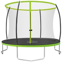 Zero Gravity Gartentrampolin Trampolin Outdoor Ø305cm mit smartem Klappnetz, Ø 305 cm, Schneller Netzabbau in 5 Min ohne Werkzeug grün