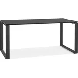 KADIMA DESIGN Bürotisch Glas & Metall | 160x80 cm | Modern Design Homeoffice | Schwarz | Computertisch | Kadima Design