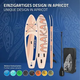 ECD Germany SUP Board Stand Up Paddle Board 320 x 80 x 15 cm apricot