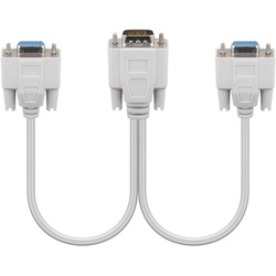 Goobay VGA-Adapterkabel - VGA-Stecker (15-polig) > 2x VGA-Buchse (15-polig)