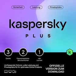 Kaspersky Plus 2025 | 3 Geräte | 1 Jahr | DACH | Nachfolger von Kaspersky Internet Security