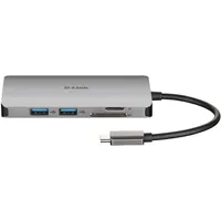 D-Link DUB-M810 8-In-1 USB-C Hub mit HDMI/Ethernet/Kartenleser/USB-C Ladeanschluss