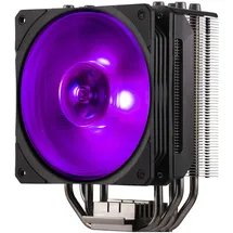 Cooler Master Hyper 212 RGB Black Edition CPU Kühler mit LGA1700 Halterung, 4 Direktkontakt-Heatpipes mit Lamellen, SF120R RGB-Lüfter, Prozessorlüfter mit optionaler Push-Pull-Lüfterkonfiguration