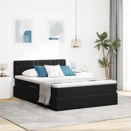 vidaXL Aufbewahrungsbett 140 x 200 cm Schwarz