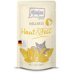 MjAMjAM – Wellness 125g MjAMjAM Katze 12x125g Wellness Haut und Fell Huhn