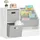 SoBuy Bücherregal Kinderregal mit Boxen Aufbewahrungsregal Weiß KMB76-W