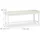 Relaxdays Schuhbank XXL 115 x 49 x 40 cm offen gepolstert / weiß