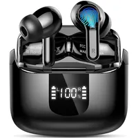 Forrlite In Ear Kopfhörer,Bluetooth Kopfhörer,2025 Kopfhörer Kabellos In-Ear-Kopfhörer (4 ENC Noise Cancelling Mics, IP-X7 Wasserdicht Headphones Sport, 3g USB-C in Ear Ohrhörer, Bluetooth 5.4,48 Std Hi-Fi Stereo Tiefer Bass Wireless Earbuds) schwarz