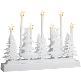 Gravidus Beleuchtete Weihnachts Silhouette Metall Tannenbaum mit 7 LED Sternen