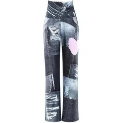 WINSHAPE Damen Functional Comfort Culottes CUL101C, patchwork grey, L