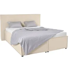 Polsterbett "Isaline", beige, B:193cm L:213cm, 100% Polyester, LEGER HOME BY LENA GERCKE, Betten, Polsterbett Polsterbett ohne Bettkasten, wahlweise ohne Matratze oder mit 3 Matratzenarten, Kopfteilhöhe 107 cm