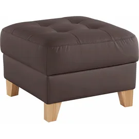 exxpo - sofa fashion Hocker Elio Kunstleder 70 x 45 x 70 cm Braun
