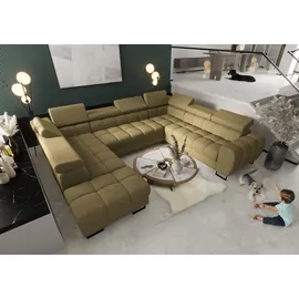 Fun Möbel Wohnlandschaft Stoff 2-Sitzer Grün