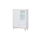 Möbel Kraft Highboard 100 x 140 x 40 cm Weiß