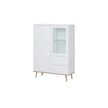 Möbel Kraft Highboard 100 x 140 x 40 cm Weiß