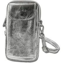 toscanto Umhängetasche Leder Silber
