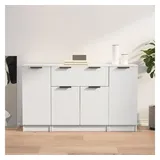 vidaXL Sideboards 3 Stk. Weiß Holzwerkstoff