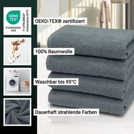ZOLLNER Handtuchset 50 x 100 cm grau 4-tlg.