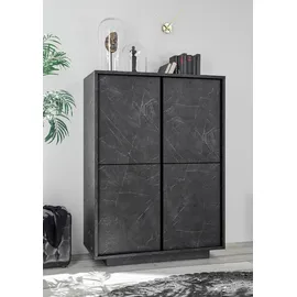 INOSIGN Highboard »Carrara« grifflos grau
