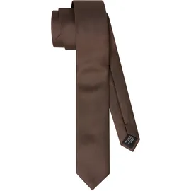 MAN'S WORLD Krawatte MAN'S WORLD, Herren, cognac, braun, Web, Kunstfaser, leicht glänzend, unifarben, Krawatten, im mimalistischen ton-ton Streifen Design