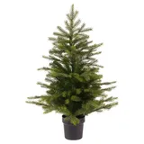 Kaemingk Künstlicher Weihnachtsbaum H 45 cm GRANDES, H 45 cm - Grün - Kunststoff - mit Übertopf