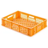 Proregal Eurobehälter Bäcker- & Konditorenkasten | HxBxT 13x40x60 | 24 Liter | Gelb-Orange | Brötchenkiste, stapelbare Bäckerkiste