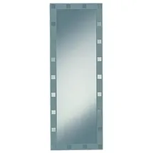 Kristall-Form Siebdruckspiegel Domino (Silber, 50 x 140 cm)