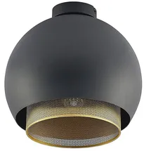 LUCANDE Sivanel Deckenleuchte, doppelter Schirm - Schwarz,