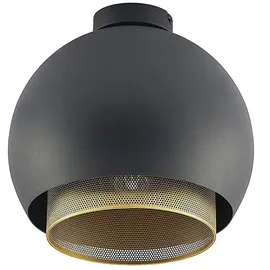 LUCANDE Sivanel Deckenleuchte, doppelter Schirm - Schwarz,