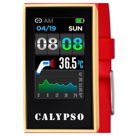 Calypso Smartime Fitness Tracker Armbanduhr K8502/3 Uhr / 3 aus der SMARTWATCH-Kollektion, 23,80/41,30 mm Gehäuse mit pinkfarbenem Kautschukarmband für Damen