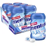 Mentos Pure Fresh Mint, 6 Boxen zuckerfreie Chewing Gum Dragees mit Pfefferminz-Geschmack & flüssiger Füllung, Multipack (6 x 35 Stück)