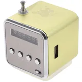 ULTECHNOVO Tragbarer Mini Lautsprecher mit Bildschirm – MP3-Player für Notebooks (TD-V26) in Grün – Unterstützt USB-Stromversorgung/Batteriebetriebenes Radio für Zuhause/Outdoor/Camping