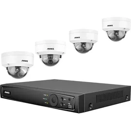 ANNKE N48PAW+I91DG*4+2T LAN IP-Überwachungskamera-Set 8-Kanal mit 4 Kameras 4096 x 3072 Pixel