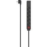 Hama Steckdosenleiste 5-fach, USB-A 17W, Schalter, 1,4 m schwarz