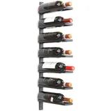 DanDiBo Ambiente DanDiBo Weinregal Metall Wand Schwarz 93885 Flaschenregal Flaschenhalter Wandmontage Modern Wandhalter Wandregal für 7 Flaschen