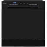 (freistehend, 550 mm breit, Schwarz)