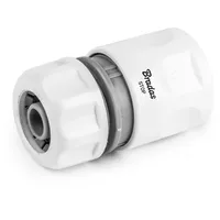 Bradas White Line Wasserstop Schlauchkupplung 1/2 Zoll weiß