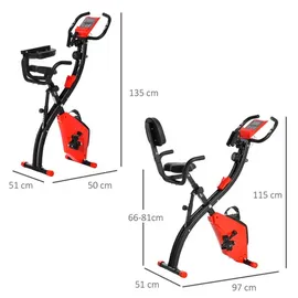 Homcom Heimtrainer mit LCD Display rot