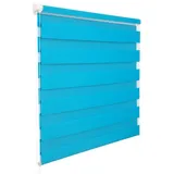 Woltu Doppelrollo Klemmfix ohne Bohren Easyfix Türkis 60x150cm