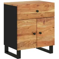 VidaXL Nachttisch 50x33x60 cm Massivholz Akazie & Holzwerkstoff