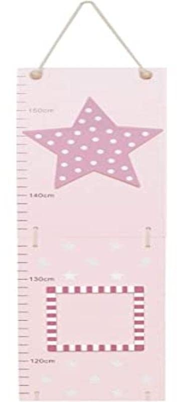 JaBaDaBaDo Pink Star Höhen- / Wachstumstabelle für Kinder / Körpergröße für Mädchen