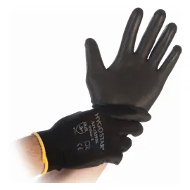 Hygostar Hygostar® Black Ace Arbeitshandschuhe mit Polyurethan-Beschichtung schwarz, VE 120 Paar 10/XL