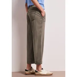 STREET ONE Wide Leg Jeans mit Gürteldetail Brown wash, 26, Länge 26, braun