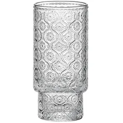Glasbecher Glas für Getränke, Saft, Wasser und Milch Groß 7.5x15.5cm 450ml