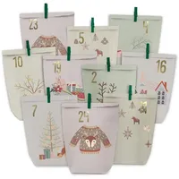 LuxusKollektion DIY-Adventskalender Adventskalender zum Befüllen 24 Kraftpapiertüten Weihnachtskalender